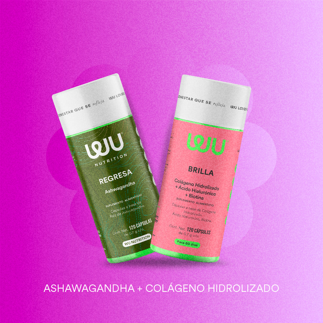 ✨KIT RENACE✨ (Regresa y Brilla) - Ashwagandha + Colágeno Hidrolizado | 240 cápsulas