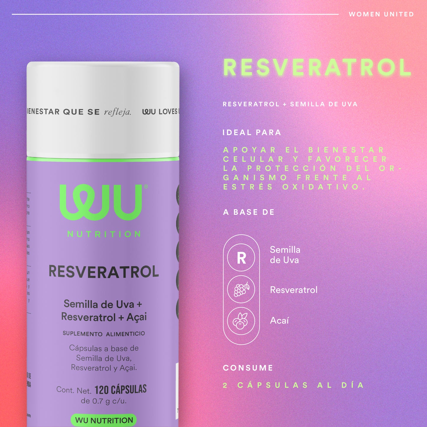 KIT UV (ACTIVA + RESVERATROL+BRILLA) - Vitamina D3 400 UI + Semilla de Uva + Resveratrol +Colágeno y Biotina | 490 cápsulas