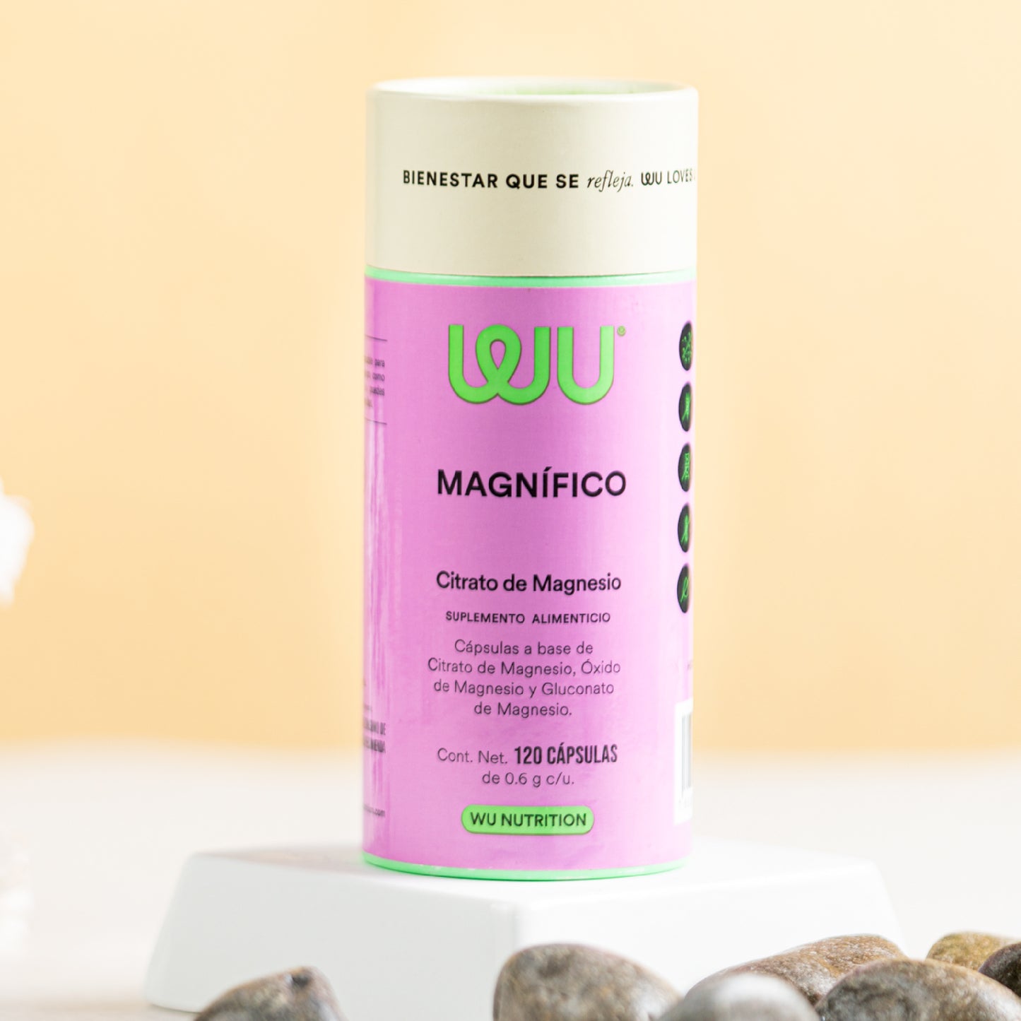 MAGNÍFICO - Triple Magnesium Mix • Magnesium Citrate, Oxide and Gluconate | 120 capsules 