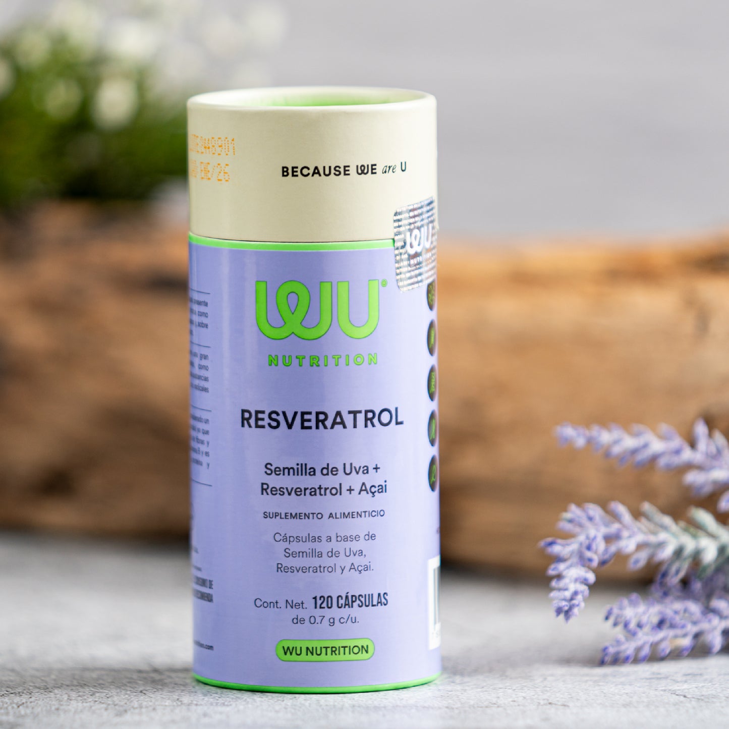 RESVERATROL - Semilla de Uva • Resveratrol • Açaí | 120 cápsulas