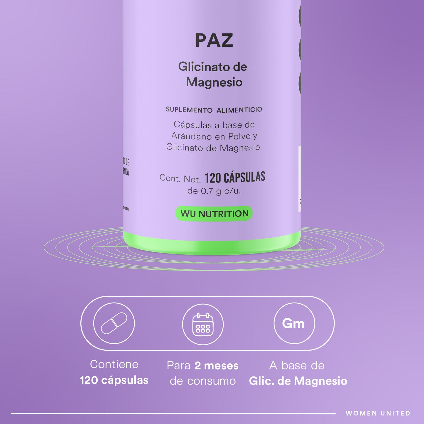 PAZ - Glicinato de Magnesio | 120 cápsulas