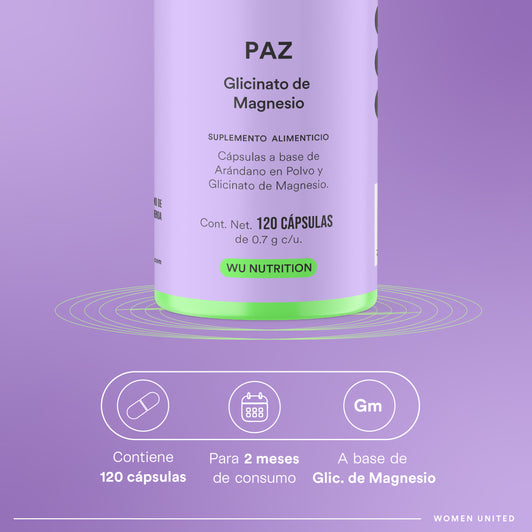 PAZ - Glicinato de Magnesio | 120 cápsulas