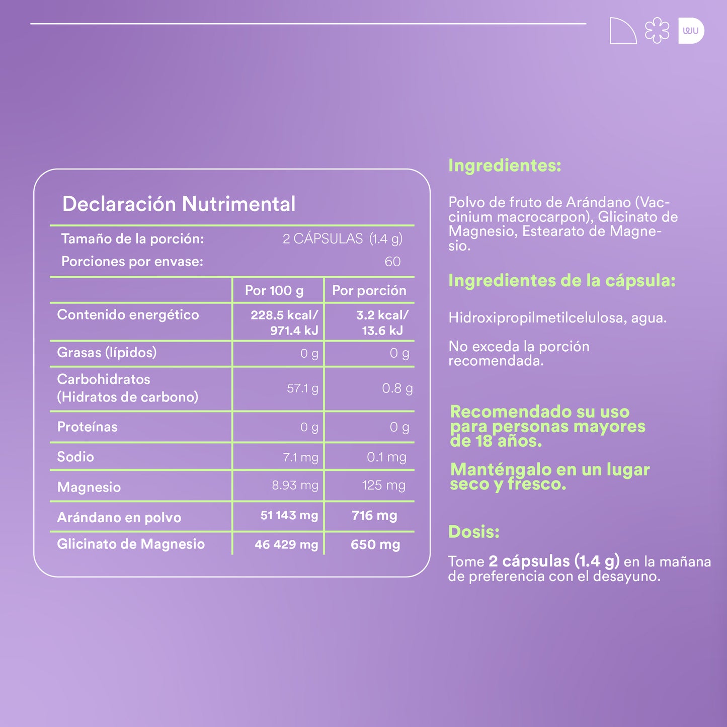PAZ - Glicinato de Magnesio | 120 cápsulas