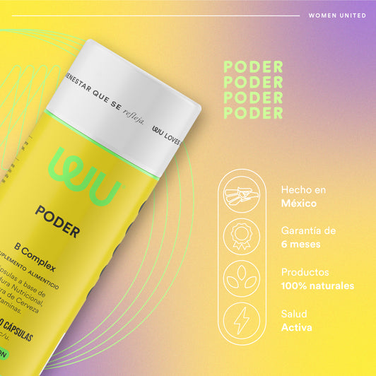 PODER - Complejo B • Vitamina B1 B2 B3 B5 B6 B12 | 120 cápsulas