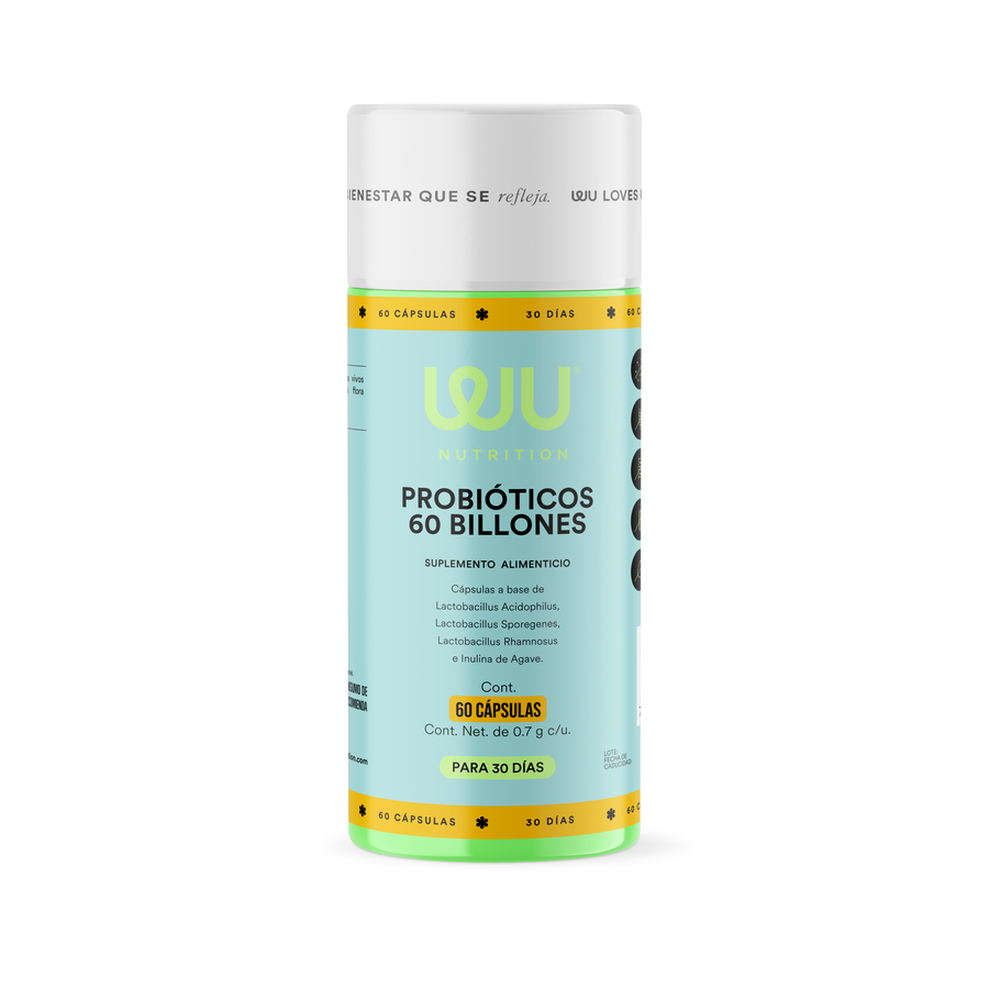 PROBIOTICS 60 BILLION - Probiotics + Prebiotics • 3 Strains • Lactobacilli • Agave Inulin | 120 capsules