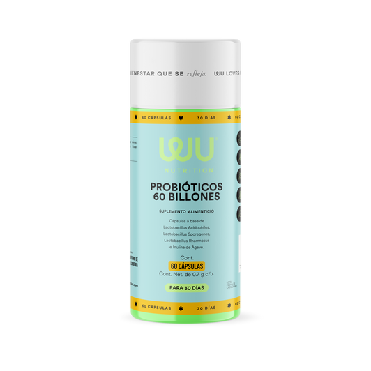 PROBIOTICS 60 BILLION - Probiotics + Prebiotics • 3 Strains • Lactobacilli • Agave Inulin | 120 capsules