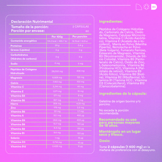 DEAR - Multivitamínico Feminino • Ácido Fólico • Biotina • Colágeno • Vitaminas AB e D | 120 cápsulas 