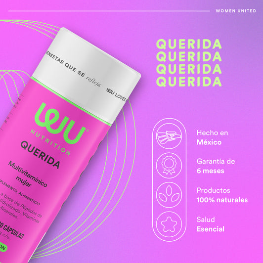 DEAR - Multivitamínico Feminino • Ácido Fólico • Biotina • Colágeno • Vitaminas AB e D | 120 cápsulas 