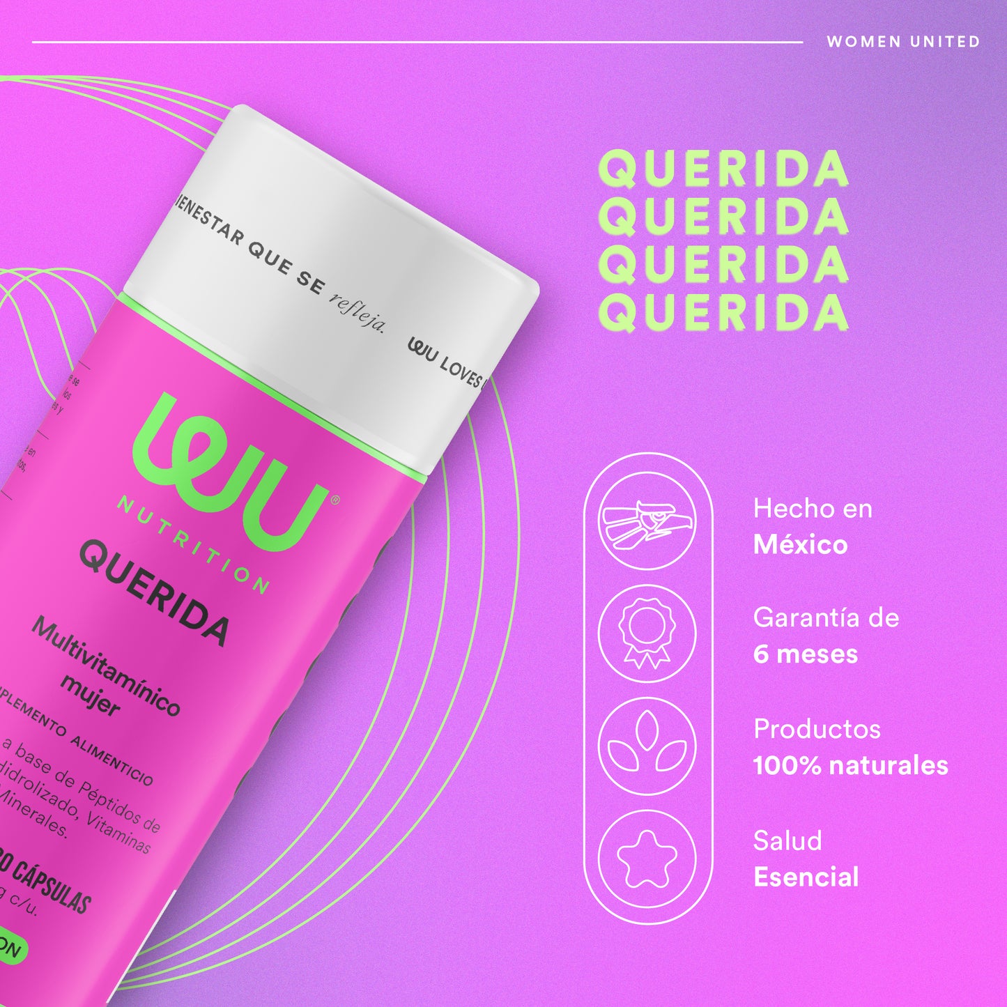 QUERIDA - Women's Multivitamin • Folic Acid • Biotin • Collagen • Vitamins AB and D | 120 capsules 