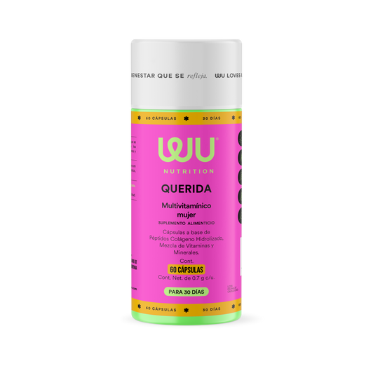 DEAR - Multivitamínico Feminino • Ácido Fólico • Biotina • Colágeno • Vitaminas AB e D | 120 cápsulas 