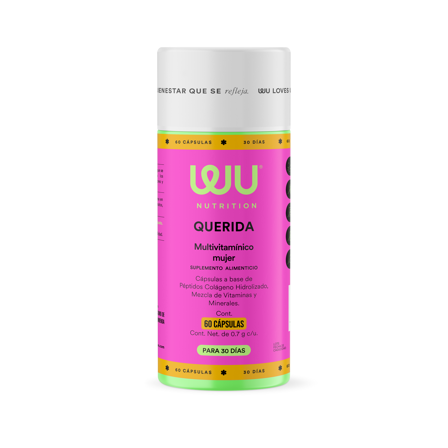 DEAR - Multivitamínico Feminino • Ácido Fólico • Biotina • Colágeno • Vitaminas AB e D | 120 cápsulas 