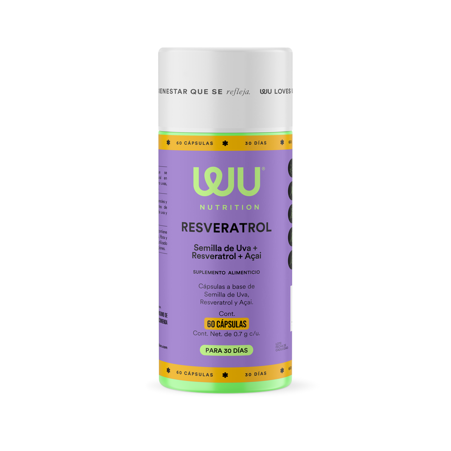 RESVERATROL – 200mg Resveratrol Trans con Semilla de Uva y Açaí Antioxidante