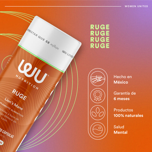 RUGE - Hongo Melena de León | 120 cápsulas