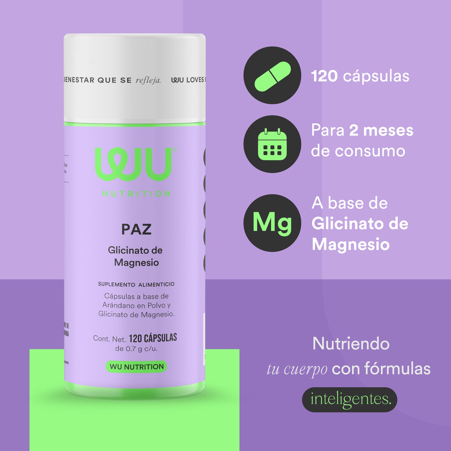 PAZ - Magnesium Glycinate | 120 capsules