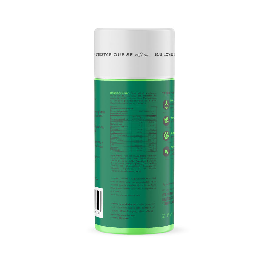 TESTO - Precursor de Testosterona • Maca • Feno-grego • Ácido Aspártico | 120 cápsulas 