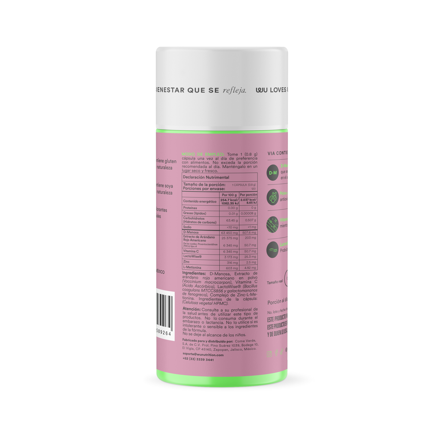 VIA - • D-Manosa • Arándano Rojo • Vitamina C | 120 cápsulas