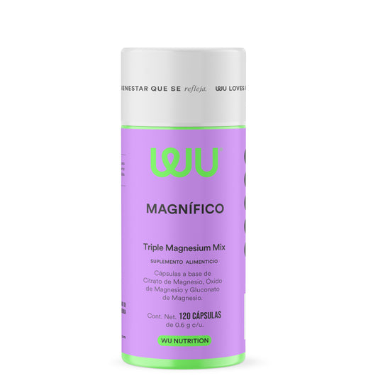 MAGNÍFICO - Mistura Tripla de Magnésio • Citrato, Óxido e Gluconato de Magnésio | 120 cápsulas