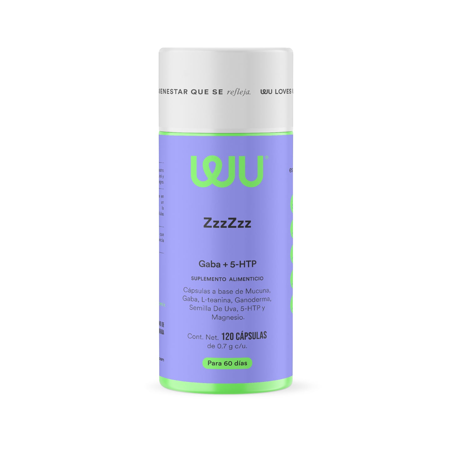 ZzzZzz - Sueño Reparador • GABA • Magnesio • Hongo Reishi • 5-HTP • Manzanilla | 120 cápsulas