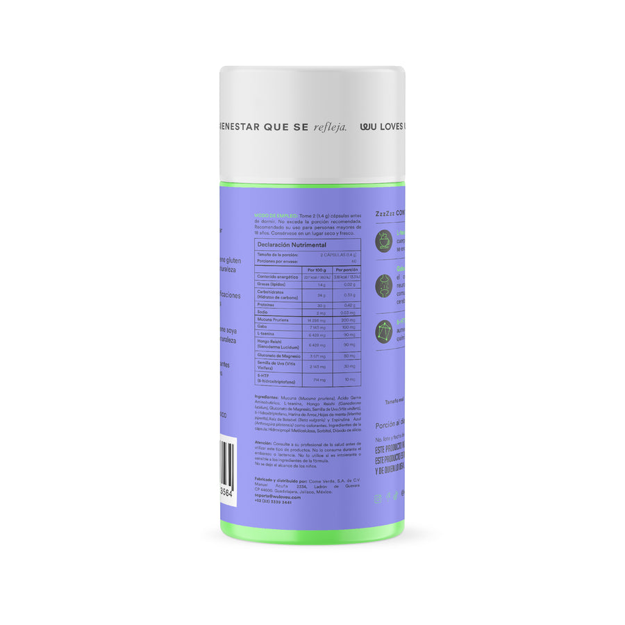 ZzzZzz - Restful Sleep • Gaba • 5-HTP • Magnesium • Reishi • Chamomile | 120 capsules 