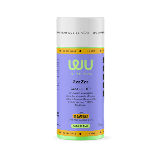 ZzzZzz – 5HTP, GABA 100mg y L-Teanina para Sueño Profundo Sin Melatonina